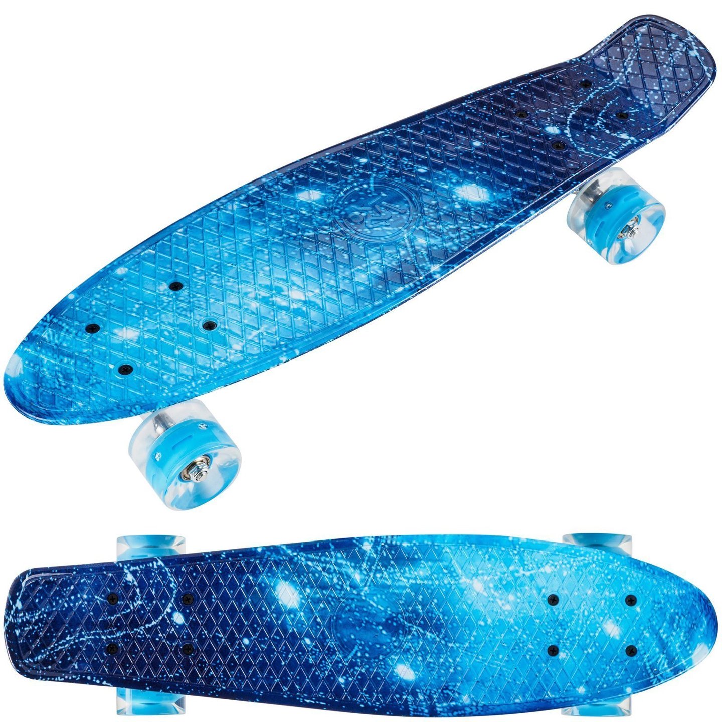 Fiszka Skateboard 56 cm - LED wheels - space