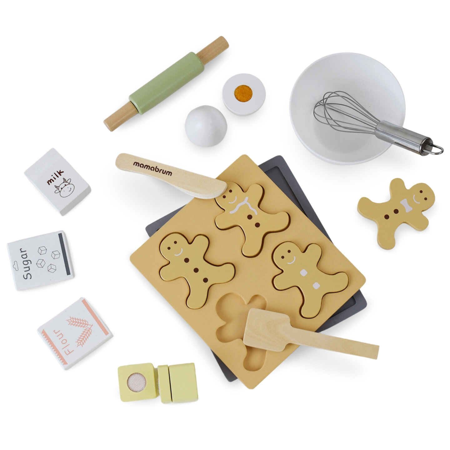 Wooden set for making gingerbread cookies